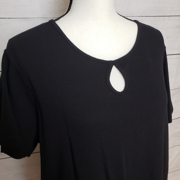 Sold Elsewhere - Black Basic Eyelet Top - Picture 2 of 3
